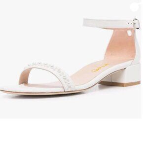 XYD New White Ankle Strap Sandals - Size 7